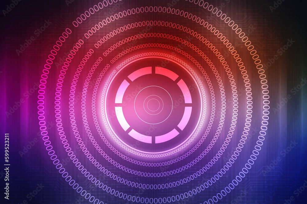 2d illustration Abstract futuristic electronic circuit technology background 2d illustration Abstract futuristic electronic circuit technology background