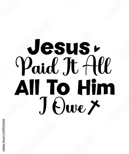 Christian easter isolated typography design