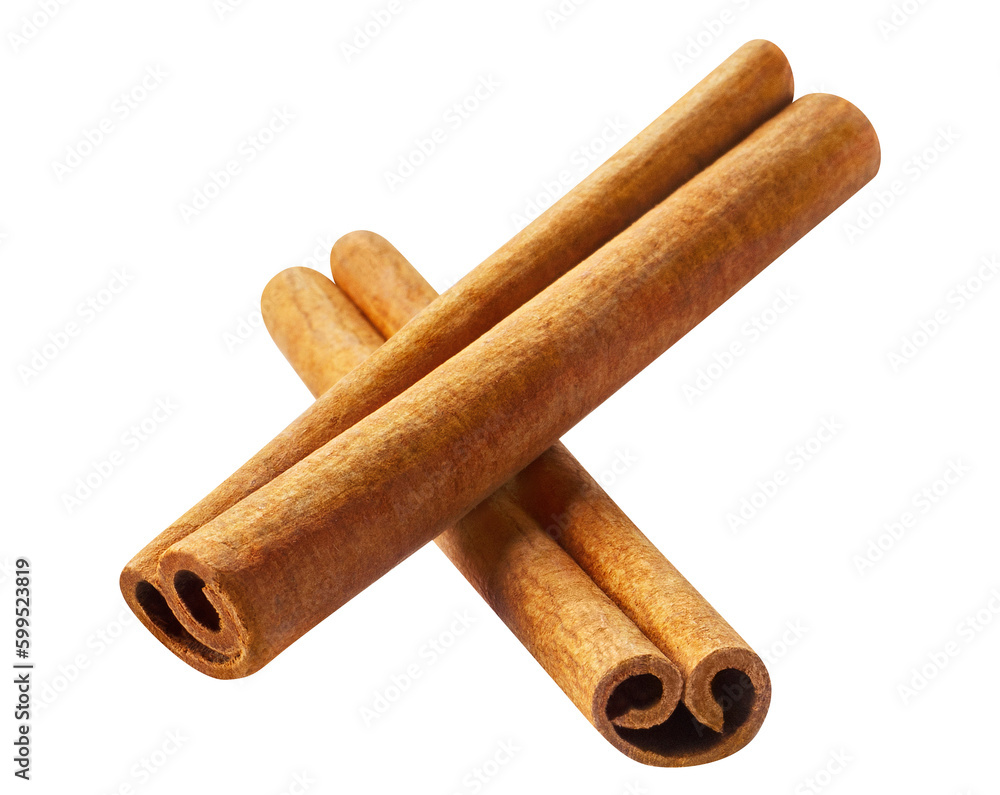 Delicious cinnamon sticks cut out Delicious cinnamon sticks cut out