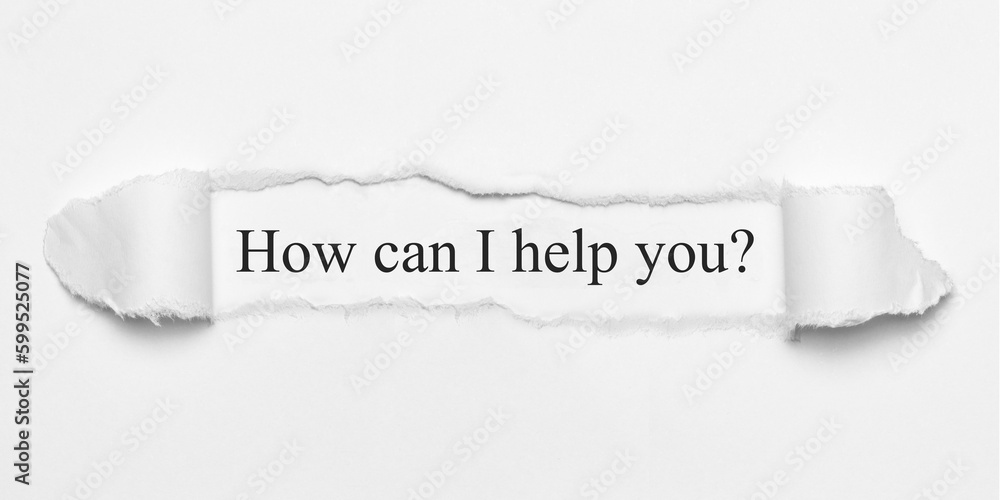 How can I help you?	 - obrazy, fototapety, plakaty 