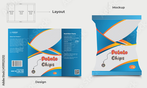 
Potato chips package design, realistic vector design Potato chips packaging template, chip packaging, packaging, chips, vector illustration .