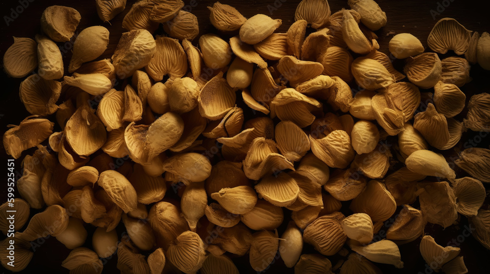 Ginkgo nuts on dark background. Generative AI Ginkgo nuts on dark background. Generative AI