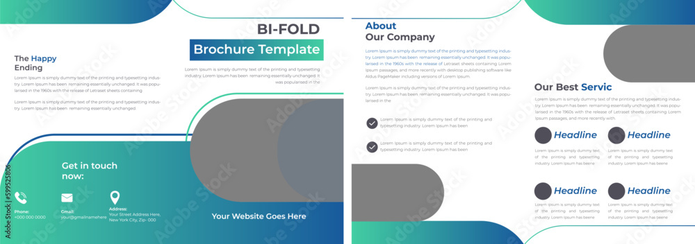 corporate and creative business bifold brochure template design corporate and creative business bifold brochure template design