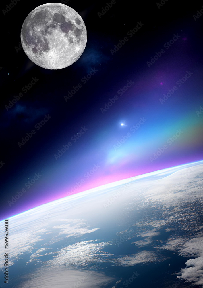 galaxy in a free space. 3D rendering