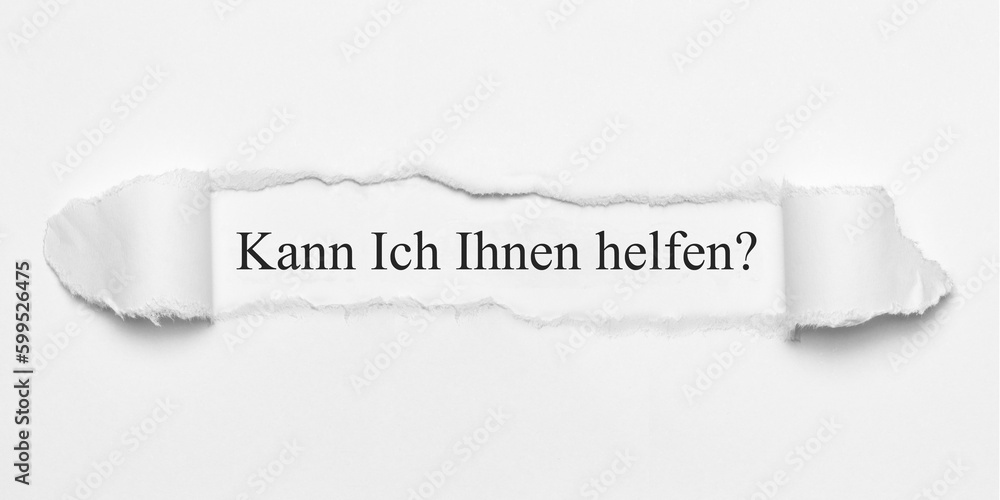 Fototapeta premium Kann Ich Ihnen helfen?