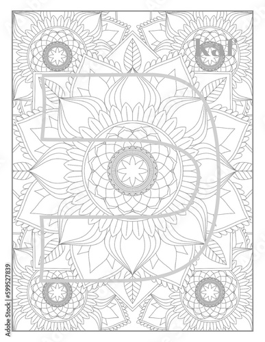 Hebrew Alphabet Letters Alephbet Mandala Coloring Pages,chaf