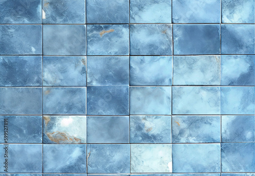 wall blue stone marble texture background. Generative AI