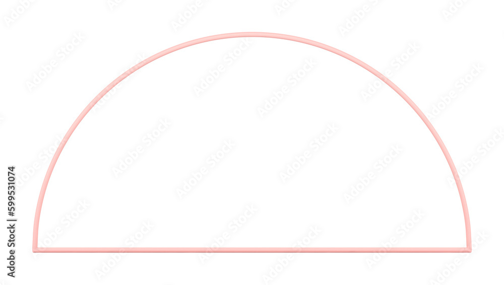 3d frame pink curved arch foundation decor element minimalist rendering realistic 3d frame pink curved arch foundation decor element minimalist rendering realistic