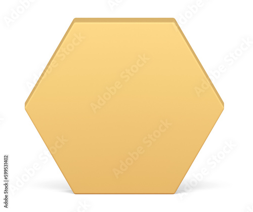 3d beige hexagonal wall geometric background decor element six corner