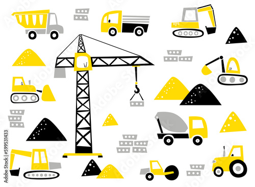Collection of the construction, machinery and transport