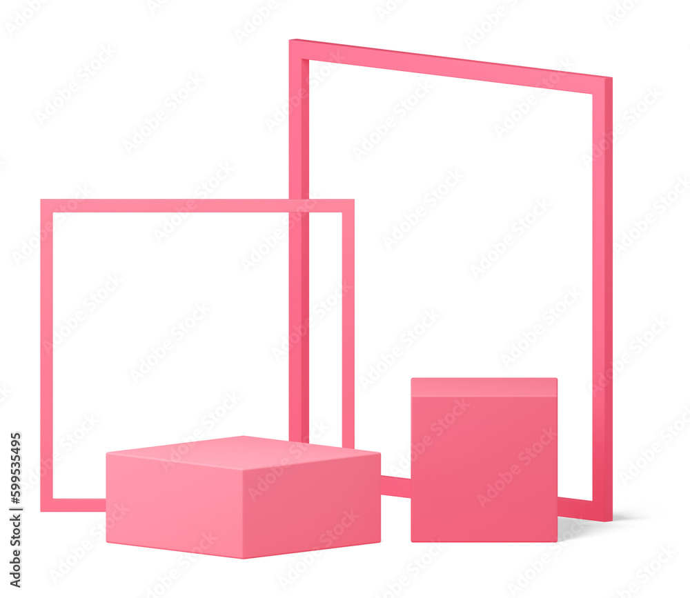 3d geometric podium pedestal pink modern display showcase presentation 3d geometric podium pedestal pink modern display showcase presentation