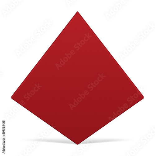 3d abstract irregular rhombus red square wall background geometric decor element