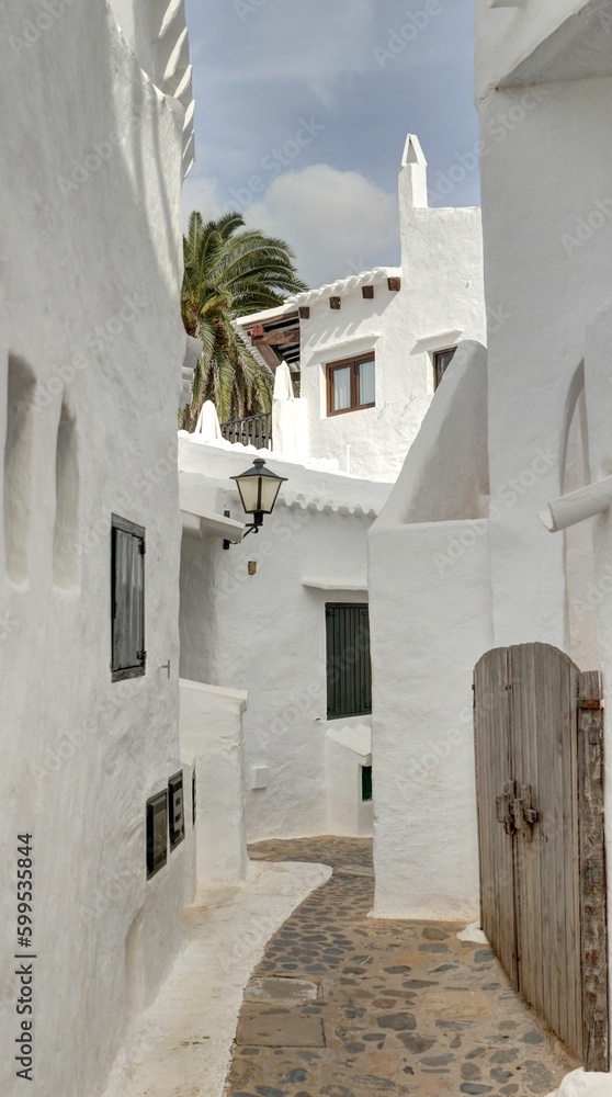 Binibèquer Vell, village typique de lîle de MInorque, Baléares, Espagne