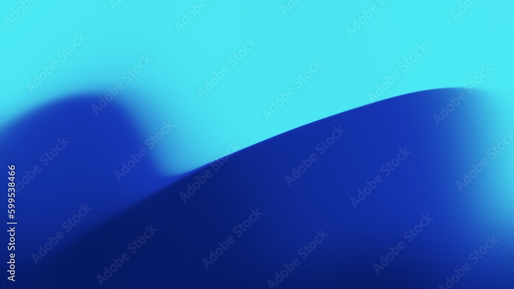 Abstract blurred gradient background, blue with gradient curves , Colorful smooth  template. 