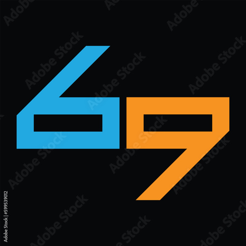 Free Download Colorful 69 Company Vector Logo on a black background - GFXLoad