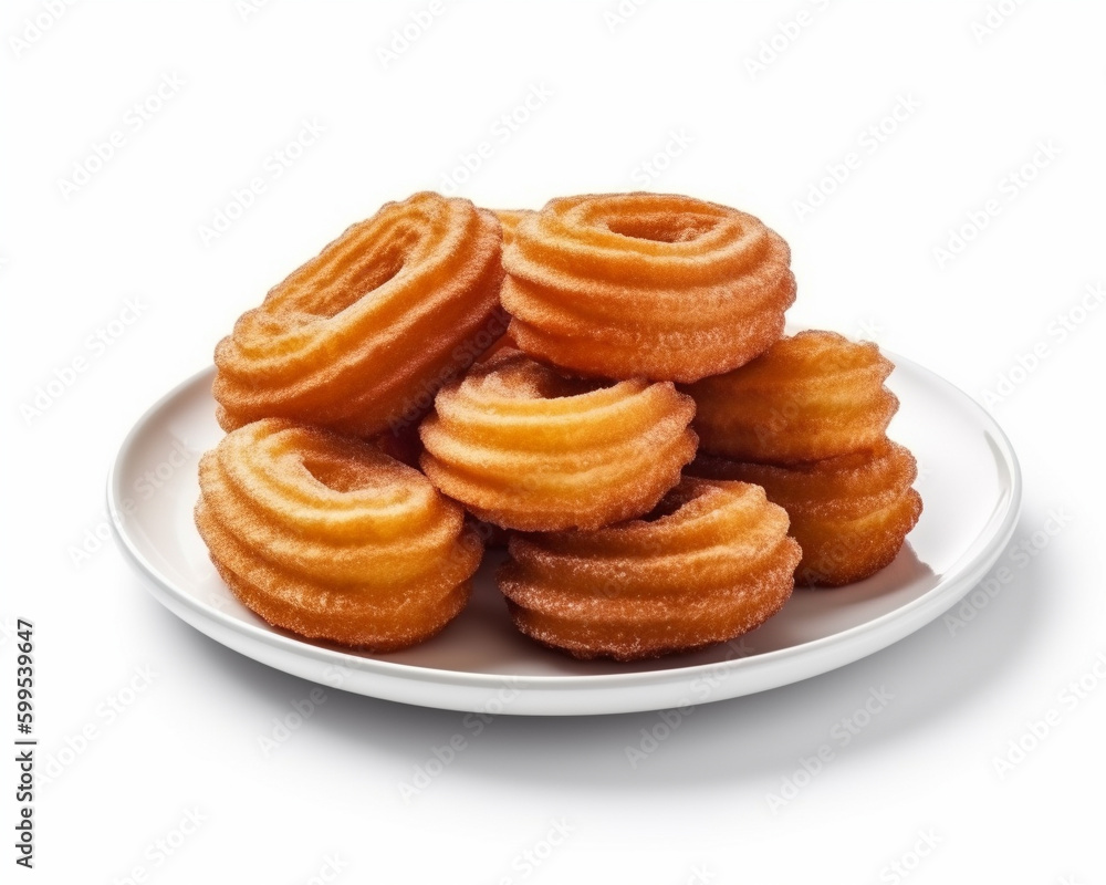 Enticing churros on a white background with a 5:4 aspect ratio, Generative AI
Enticing churros on a white background with a 5:4 aspect ratio, Generative AI