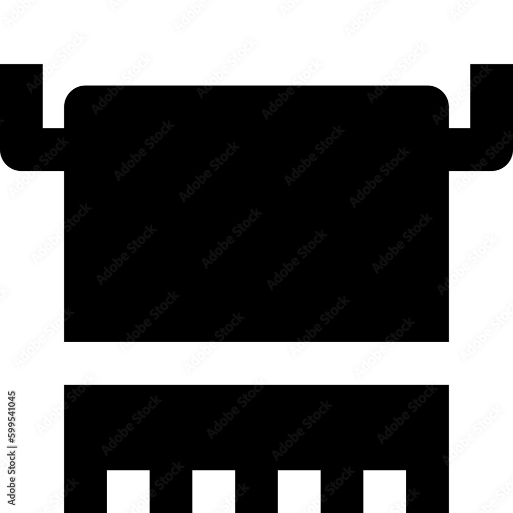 Towel black solid icon Towel black solid icon