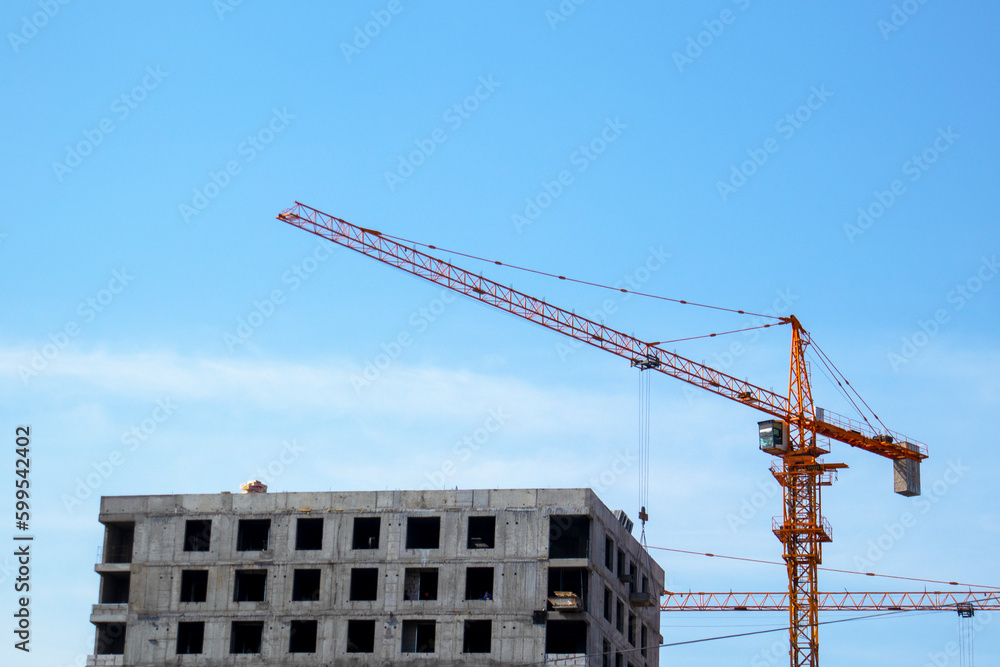 tower crane. construction of a high-rise building	
