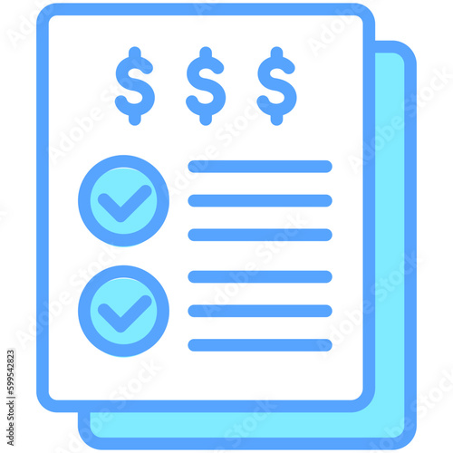 document checklist, business and finance icons