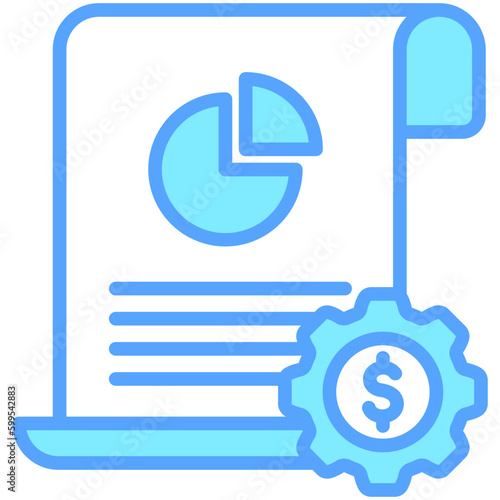 financial report, business and finance icons.