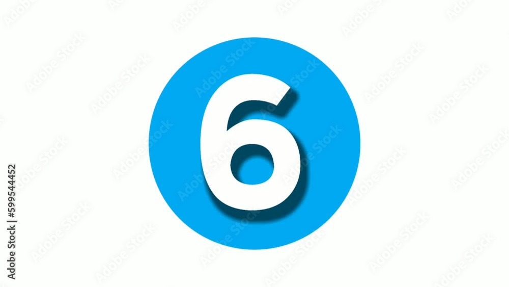 Number six 6 cartoon animation on white background,4k cartoon video number motion graphics for video elements Number six 6 cartoon animation on white background,4k cartoon video number motion graphics for video elements