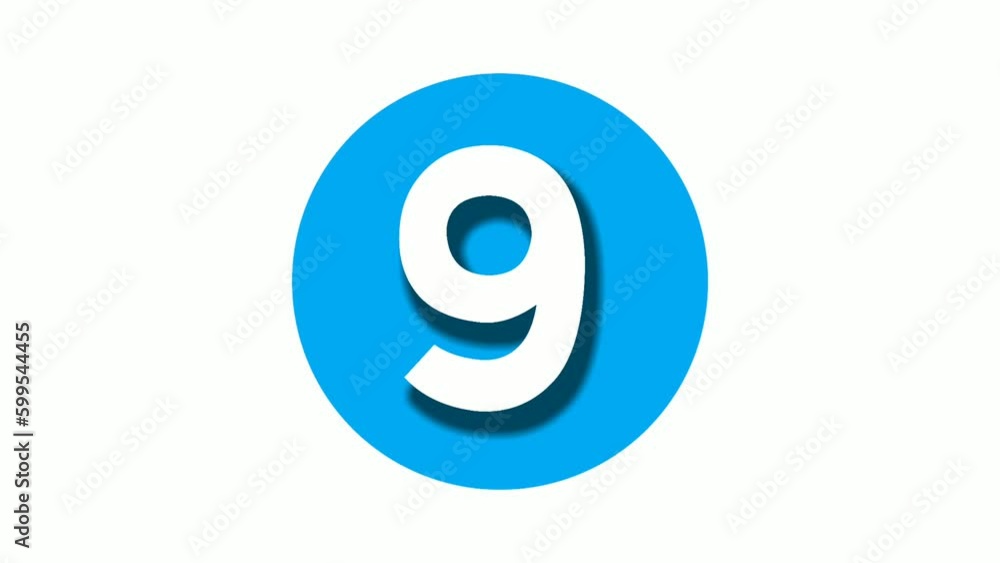 Number nine 9 cartoon animation on white background,4k cartoon video number motion graphics for video elements Number nine 9 cartoon animation on white background,4k cartoon video number motion graphics for video elements
