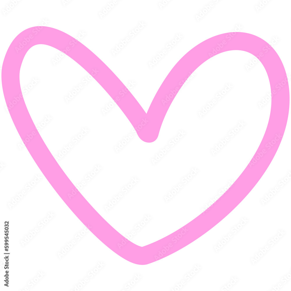 Pink heart shape icon continuous line cursive script love text. Vector valentine illustration lettering for poster. Pink heart shape icon continuous line cursive script love text. Vector valentine illustration lettering for poster.