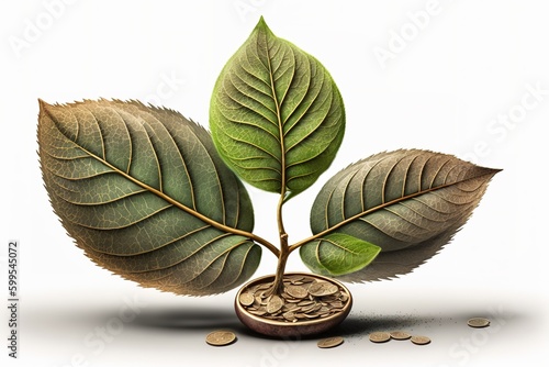 Young Leaf Plant Generative ai
