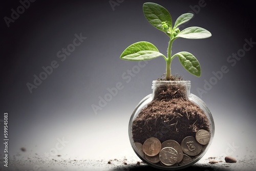 Young Green Plant Generative ai