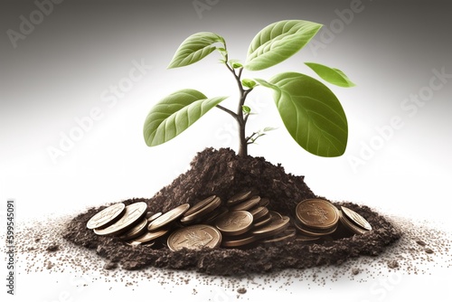 Coin Young Plant Generative ai