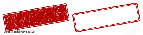blank stamp set. blank square grunge sign