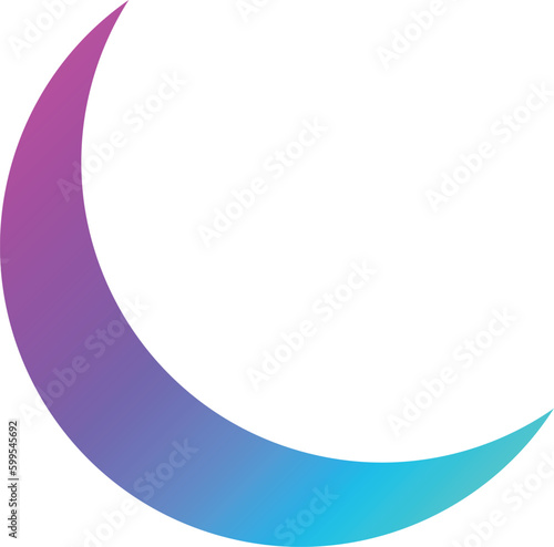 Moon Vector Icon Design Illustration