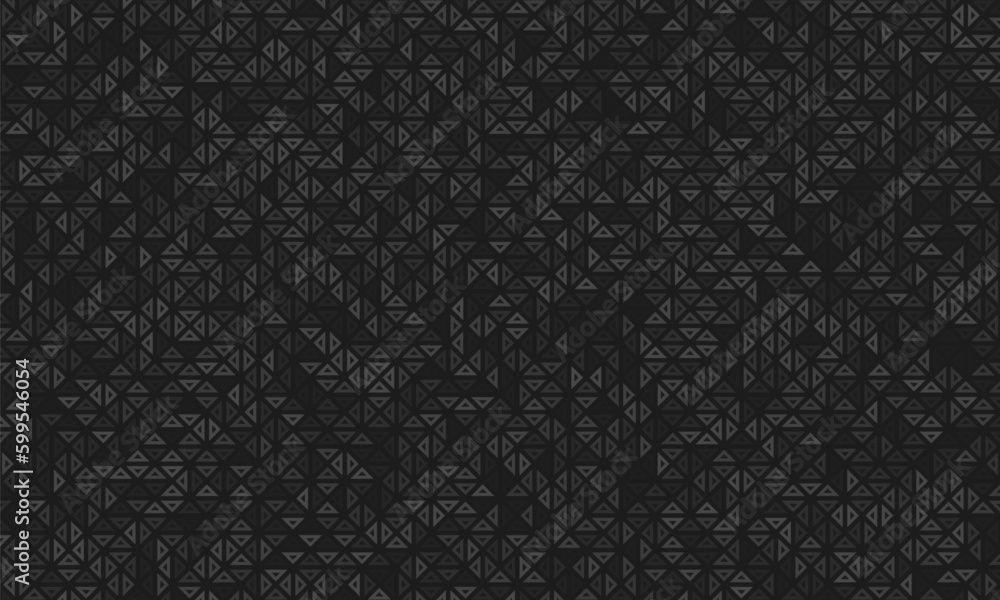 Fototapeta premium Abstract triangle pattern. Dark polygonal background. Vector illustration for your design.