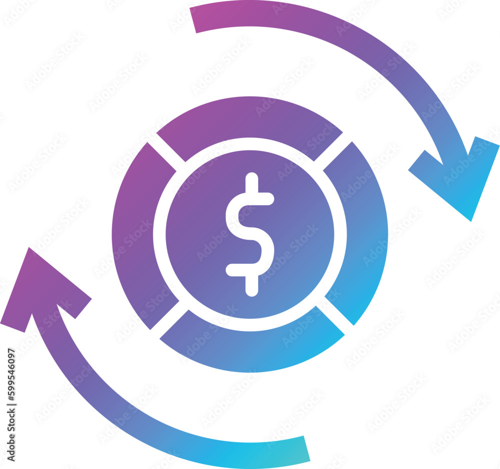 Money flow Vector Icon Design Illustration Money flow Vector Icon Design Illustration