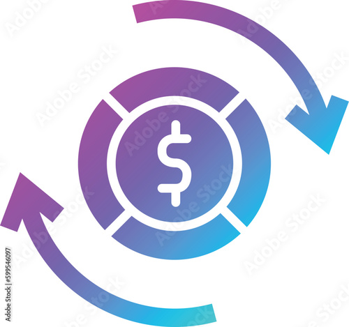Money flow Vector Icon Design Illustration