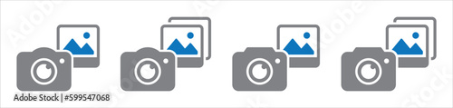 Photography icon. Photo camera icon. Camera gallery icon, vector illustration