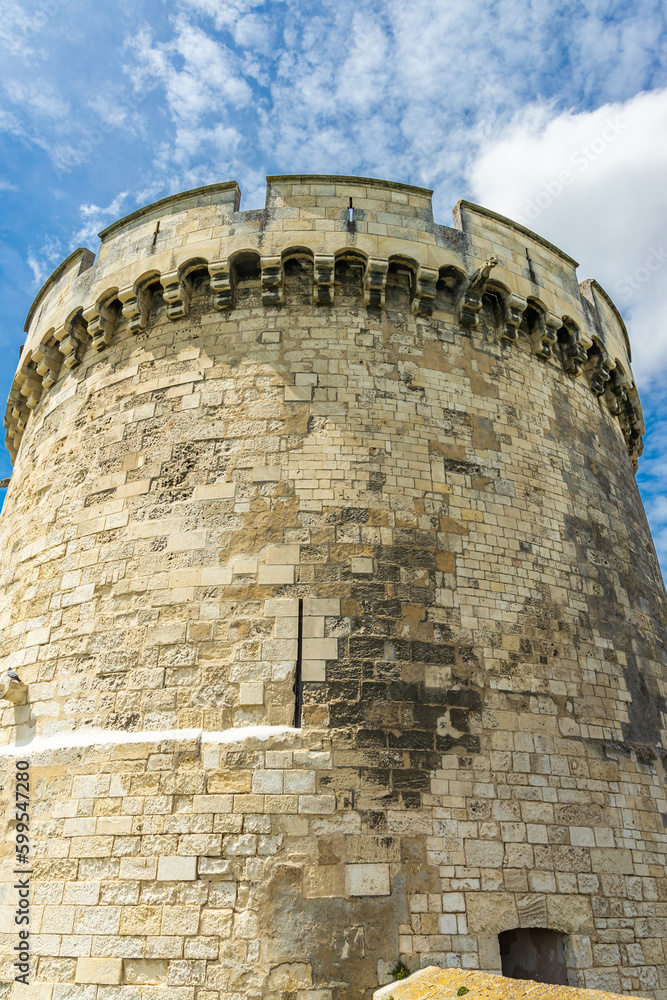 Facade of the Tour de la Chaine Tower in La Rochelle, France