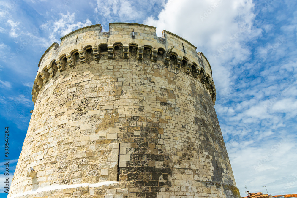 Facade of the Tour de la Chaine Tower in La Rochelle, France