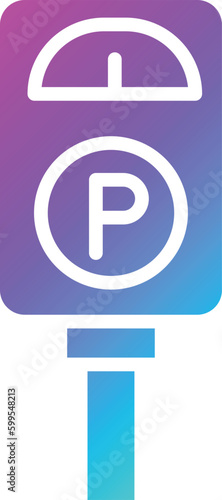Parking meter Vector Icon Design Illustration