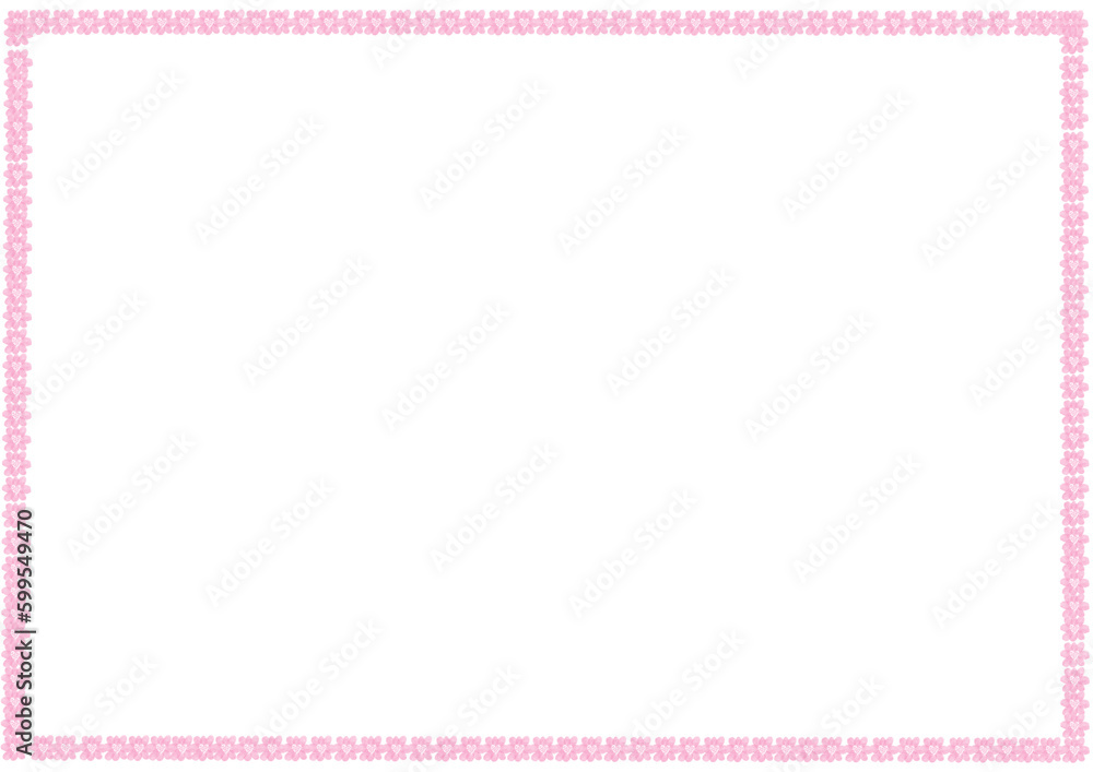 Frame of Pink line watercolor hand painted illustrations with blank space background Frame of Pink line watercolor hand painted illustrations with blank space background