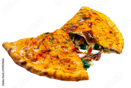 Tableau sur toile Delicious pizza calzone