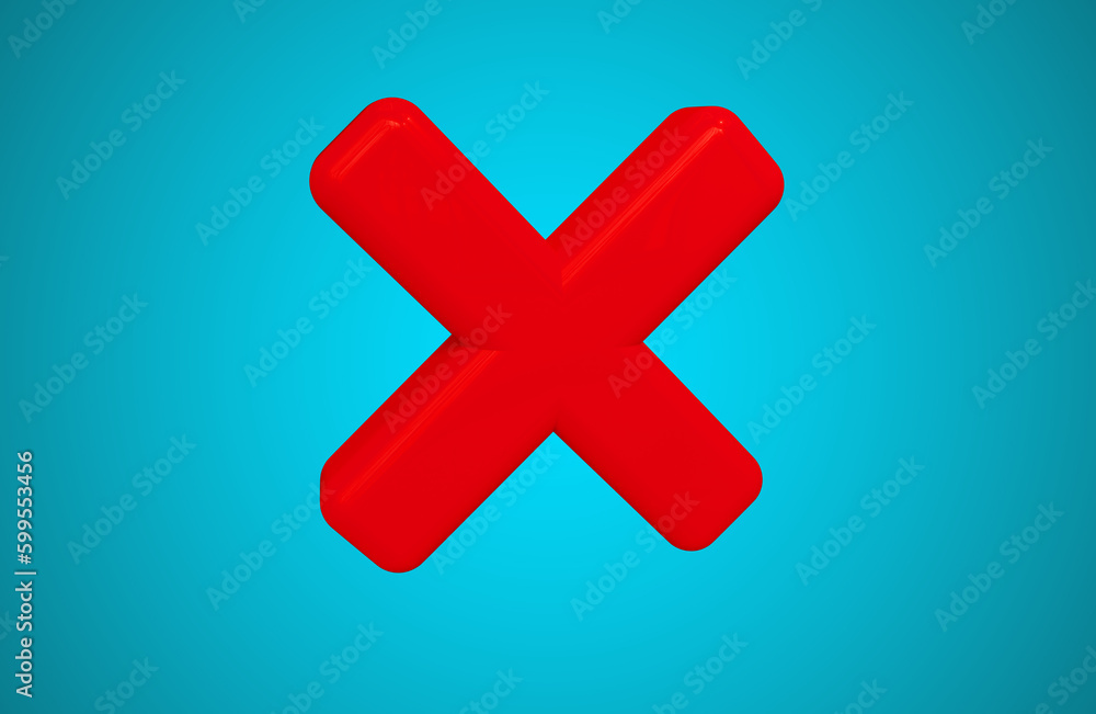 Obraz premium no check mark 3d render