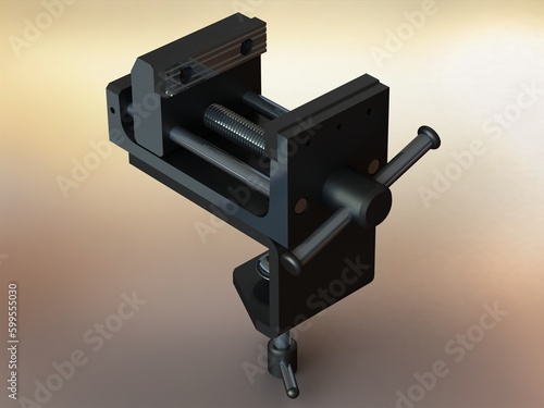 Obraz na płótnie Centre Clamping Devices 3D model
