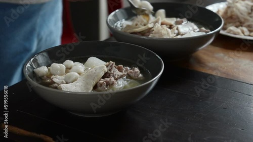 Preparing of asian food for served 