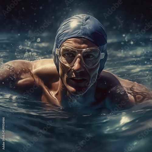 swimmer in swimming pool © Fred
