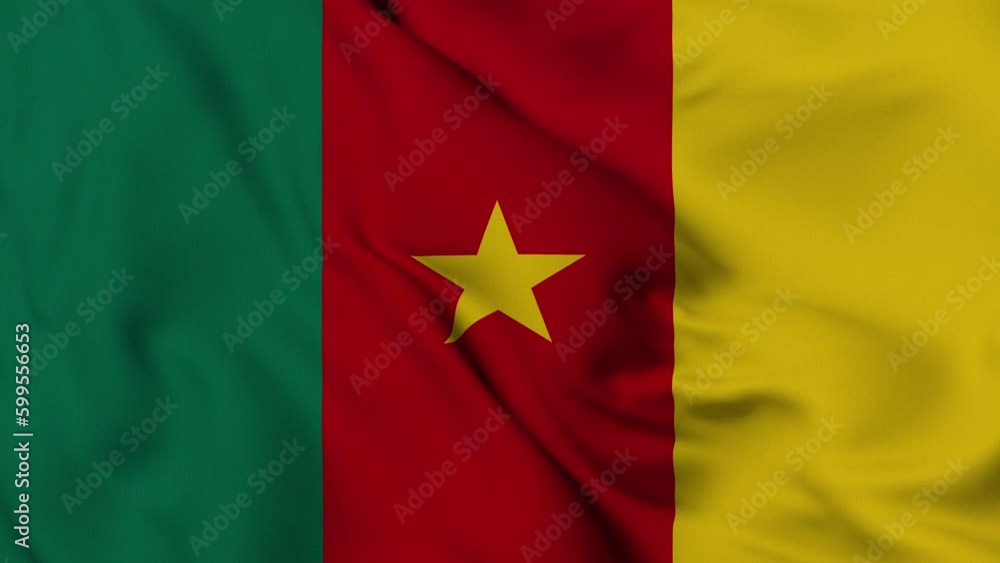 Cameroon flag waving in the wind. 4K animation. Cameroon flag waving in the wind. 4K animation.