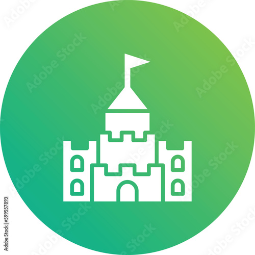 Sand castle Vector Icon Design Illustration