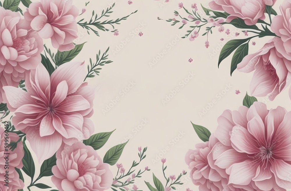 Obraz premium Design for a Mother's Day greeting featuring lovely flowers.