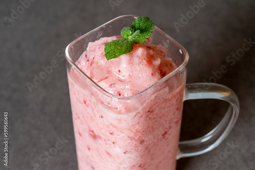 Korean food dish meal Strawberry Smoothie