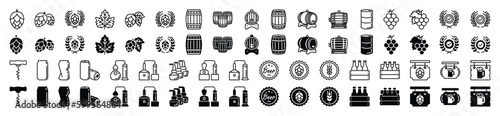 Fotografia, Obraz Beer icons vector set
